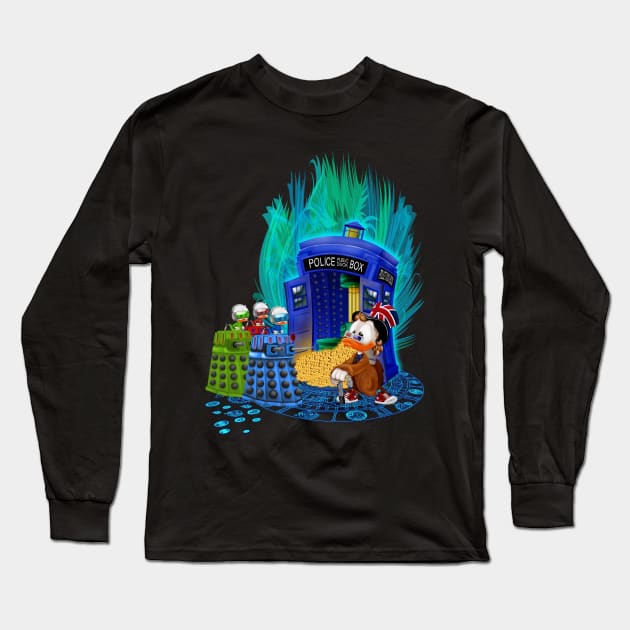 The Ducktor Tales Long Sleeve T-Shirt by Dezigner007